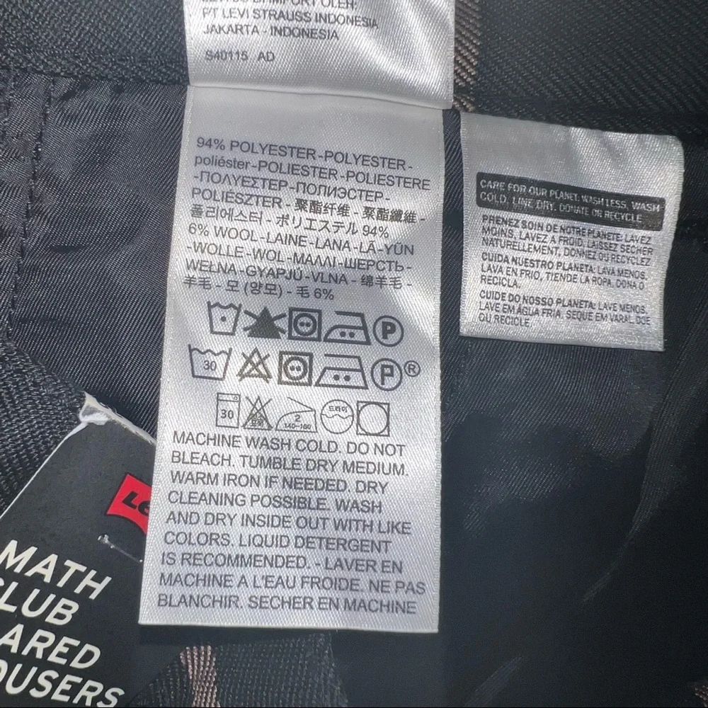 Levi's Math Club Trouser Flare Pants in Bonnie Plaid Rinse - Picture 6 of 8